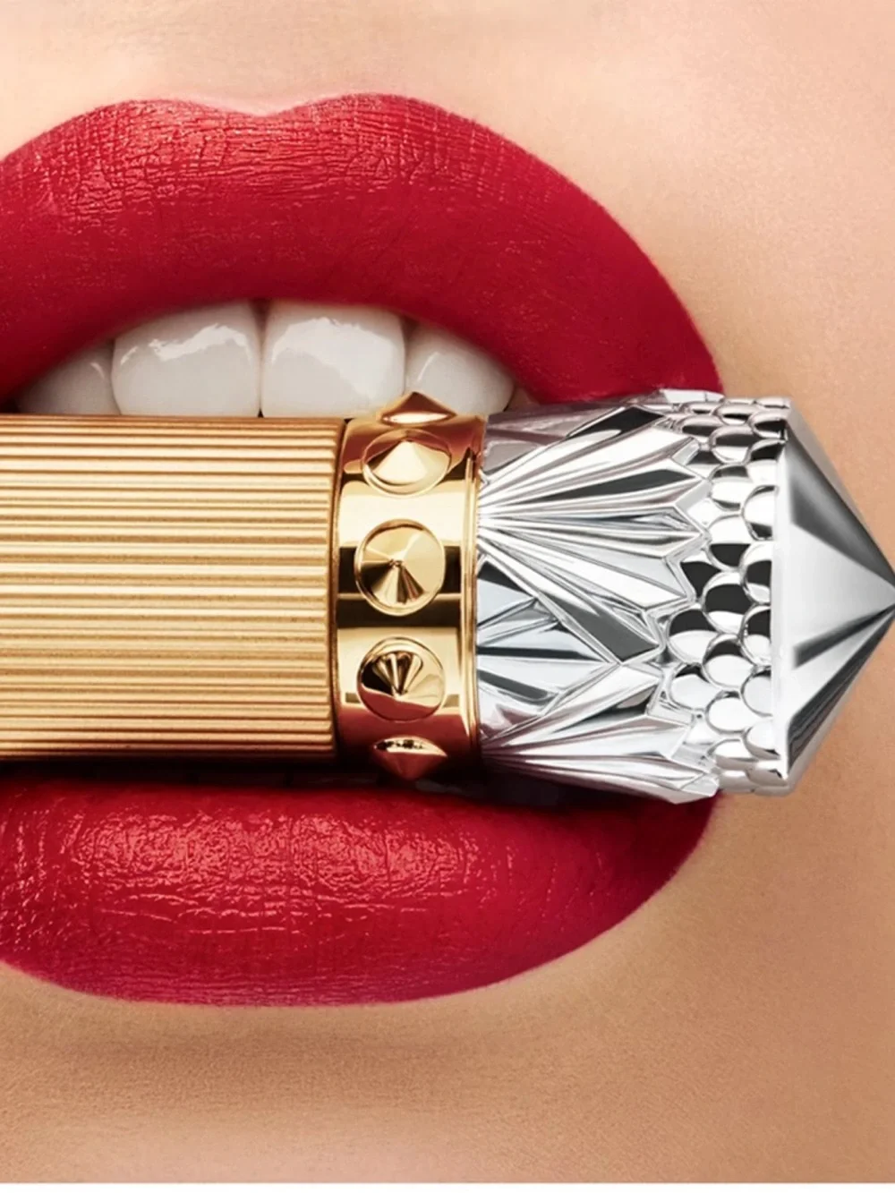 NEW CHRISTIAN LOUBOUTIN Rouge Silky Satin On The Go Lipstick In Soft Goji 355
